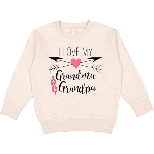 inktastic I Love My Grandma and Grandpa Heart and Arrows Toddler Sweatshirt 2T Natural Heather 2a520