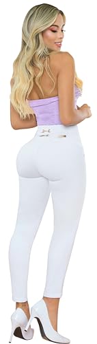 Fiorella Shapewear Pantalones Colombianos Levanta Cola | Butt Lifting Colombian Jeans for Women | High Waisted Push Up | 518W4