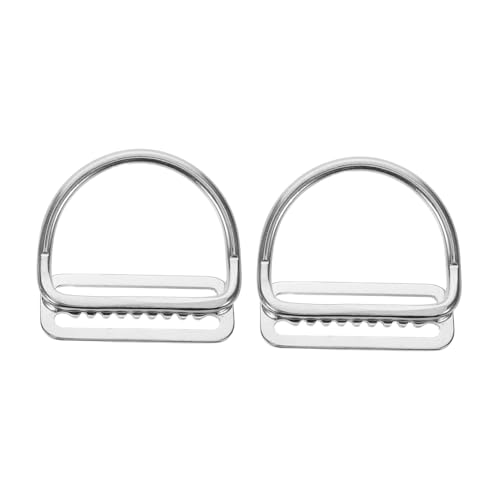 ARTSEWPLY 2pcs Stainless Steel Diving Weight Belt Keeper with D Ring Multi Purpose Strap Buckle for Scuba Diving Snorkeling and Outdoor Activities Durable Wear Resistant Design