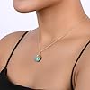 Gempires Natural Amazonite Teardrop Pendant, Healing Crystal Jewellery, 16+2 inch Adjustable 14k Gold Plated Chain #2