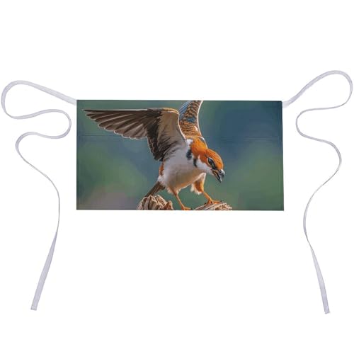 DJUETRUI Hunting Flying Wild Adjustable for Women Men with Pockets Extra Long Lab Apron Butcher Apron Oxford Cloth Cotton Apron for Kitchen Cooking Baking