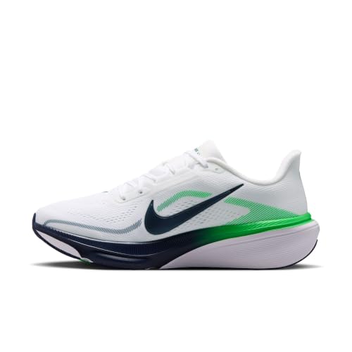 Nike Herren Air Zoom Pegasus 42, Weiß/Midnight Navy/Green Spark, 14 – Ansicht 5