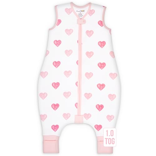 Image of Mama Cheetah Toddler Sleep Sack with Feet 3T-4T, 1.0 TOG Organic Cotton Baby Wearable Blankets with Legs, Baby Sleeping Bag for Walkers, Early Walker Large