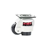 1PCS/4PCS Caster Wheel Industrial Heavy Duty Machine Leveling Adjustable Casters Nylon GD-40/60/80 Screw/Flat(58x58mm,Type A)