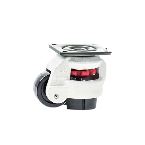 1PCS/4PCS Caster Wheel Industrial Heavy Duty Machine Leveling Adjustable Casters Nylon GD-40/60/80 Screw/Flat(58x58mm,Type A)