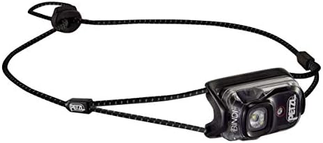 PETZL BINDI Headlamp - Ultra-Compact Rechargeable Headlamp Designed for Everyday Athletic Activities - Black