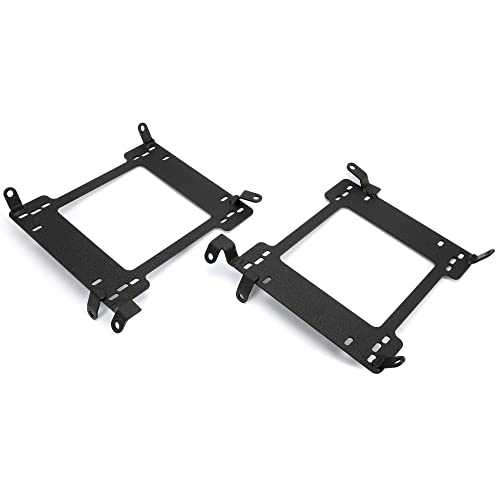 KUAFU Seat Base Brackets Compatible with 1993-2007 Subaru Impreza WRX STI Replacement for SB019DR SB019PA Racing Mounting Adapter Steel Powder Coated Black