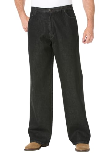 Liberty Blues by Kingsize Men's Big & Tall Side-Elastic Wide Leg 5-Pocket Jeans