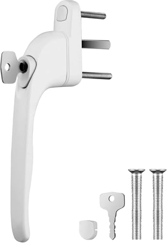 Manilla Oscilobatiente Pvc, Manija con cerradura for ventanas de doble acristalamiento y puertas balcón