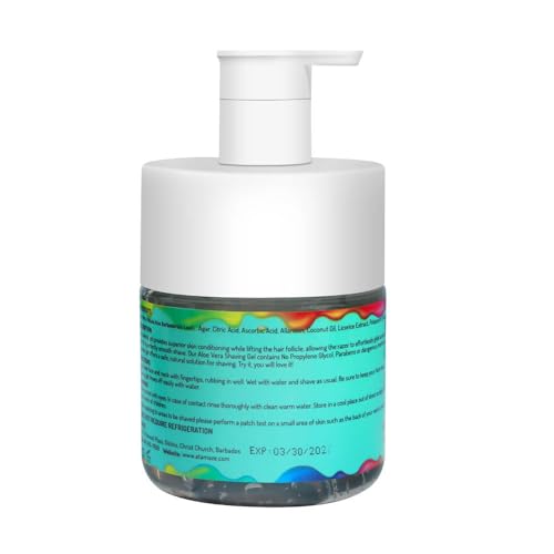Aloe Vera Shaving Gel for Men & Women – Transparent Shave Gel with Aloe Vera, Natural Moisturizing & Cooling Shave Gel for Sensitive Skin, Smooth Razor Glide, Non-Foaming. - Image 3