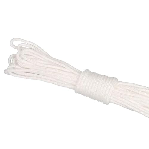 10 Meters White Nylon Rope 4mm Nylon clothesline Strong All-Purpose Utility Strong Rope For Camping,Weaving, Binding