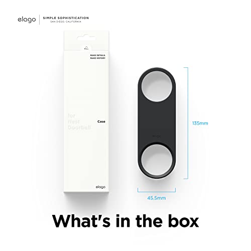 elago Silicone Case Compatible with Google Nest Hello Video Doorbell (Wired, 2nd & 3rd Gen) - Weather and UV Resistant, Perfect Color Match, Clean Finish (Black) by elago - Image 6