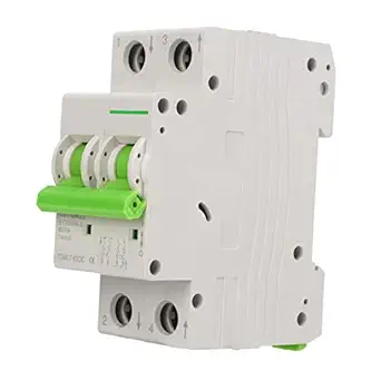 DC Miniature Isolator, 550V Protective Solar PV System Circuit Breaker 2P Quick Trip Reliable Safe for Control (63A)