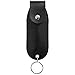 Kandishiex US Pepper Spray Pouch PU Leather Pepper Spray Holster Mini Portable Pepper Spray Holder Self Defense Spray Leather Holder Keychain for Women Ladies Security(Black - 8 * 3cm)