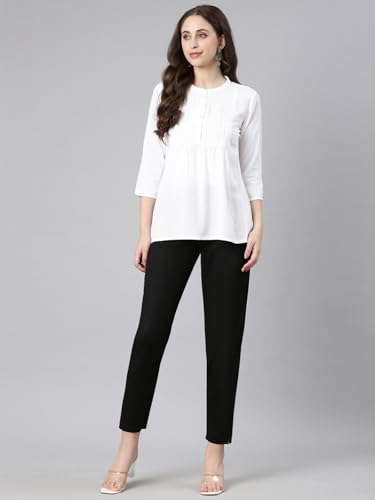 Image of TWIN BIRDS Women Viscose Cotton Kurti Pants | Stretch Ethnic Daily Trousers