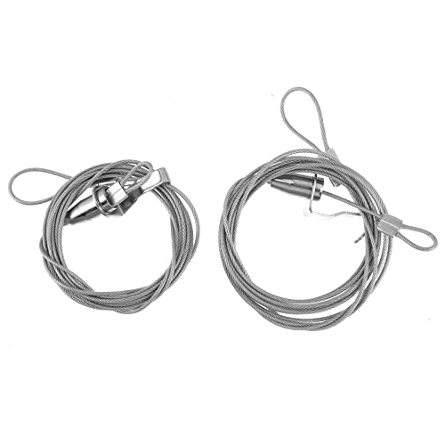 Veemoon Stainless Steel Lanyard Cable for Curtains 2 Pack 2.4m Length Home Decor Hanging Rope