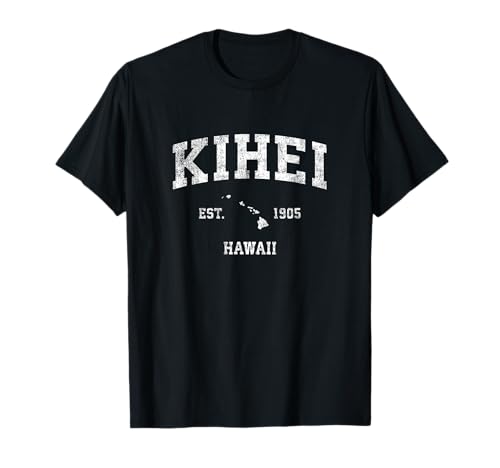 Kihei Hawaii HI Vintage Athletic Sports Design T-Shirt