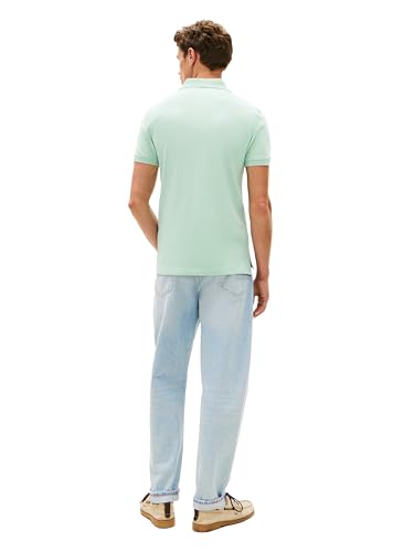 Image of Tommy Hilfiger Men's Short Sleeve Polo Shirts in Slim Fit with Stretch and Organic Pique Cotton