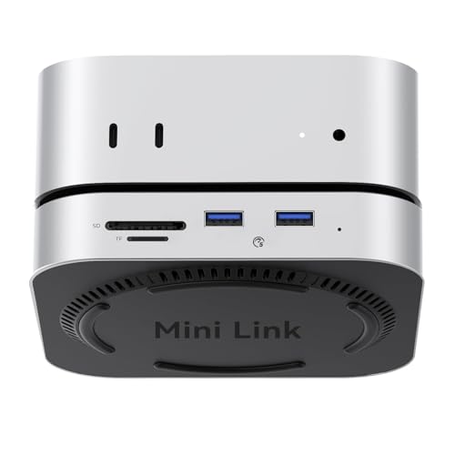 Image of ORICO MiniLink Mac mini M4 Dock & Stand, Hub with 2 x USB 3.0 Ports (5Gbps), 2 x USB 2.0 Ports, SD /TF Card Readers (3.0), 3.5mm Headphone & Microphone Jacks, Compatible with Mac mini M4 /M4 Pro (M48P)