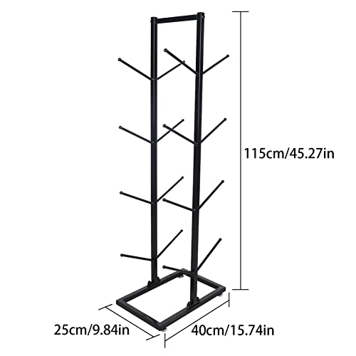 4 Layer Basketball Organizer Iron Ball Rack Basketball Soccer Gyms Equipment Storage Floor Standing Organizer For Indoor Living Room Home Garage Black #TOP1
