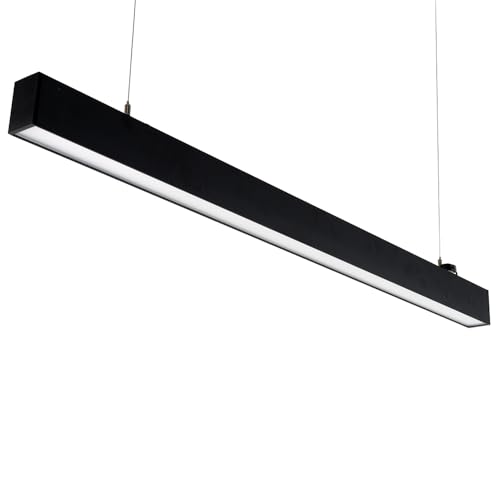 LUXULA LED Pendelleuchte 120 cm Schwarz, 30W 3600lm, 3000-6500K einstellbar, Hängelampe Up & Down Aluminium, Blendfrei UGR