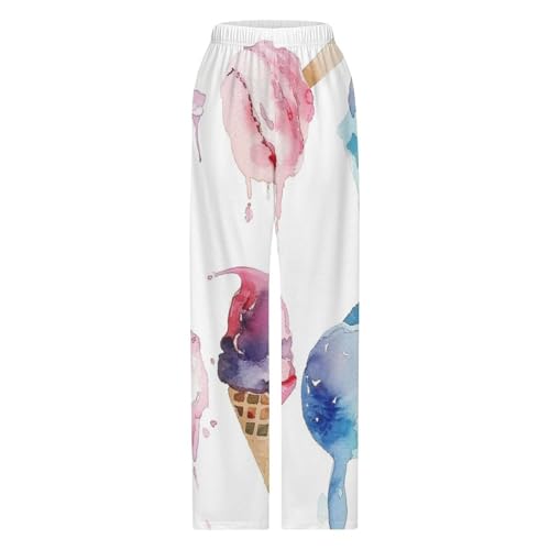 Watercolor Ice Cream in Waffle ConesChildren's Casual Pajamas140CM3