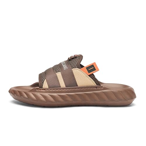 Men's lightweight, non slip, outdoor exposed toe, one line drag, comfortable home slippers