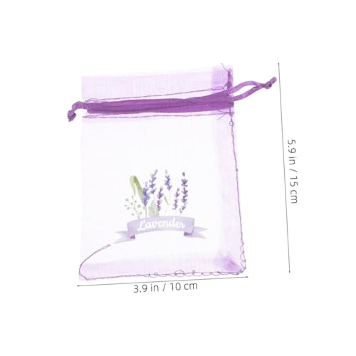 20 Bolsas de Saco con Cordón de Lavanda 15x10 cm Moradas miniatura 2