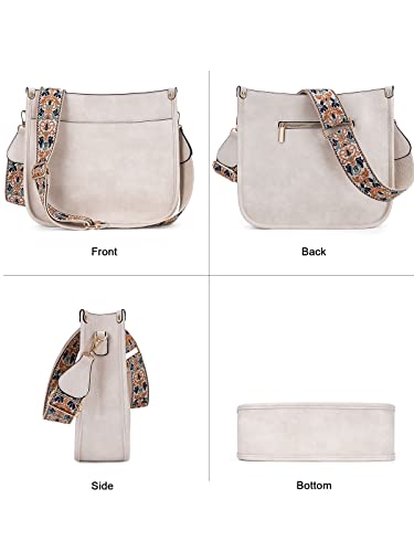 Image of Crossbody Bag Women Vegan Leather Hobo Handbag Trendy Crossbody Shoulder Bag Purses For Women with 2 Adjustable Strap