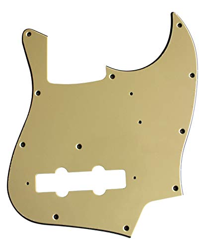 Guitar Parts For Fender Japan Jazz Bass Guitar Pickguard (3 Ply Vintage Yellow)