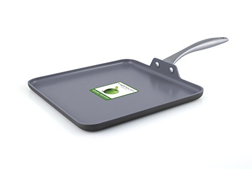GreenPan Lima 11" Ceramic Non-Stick Square Griddle, Grey - CW000190-002