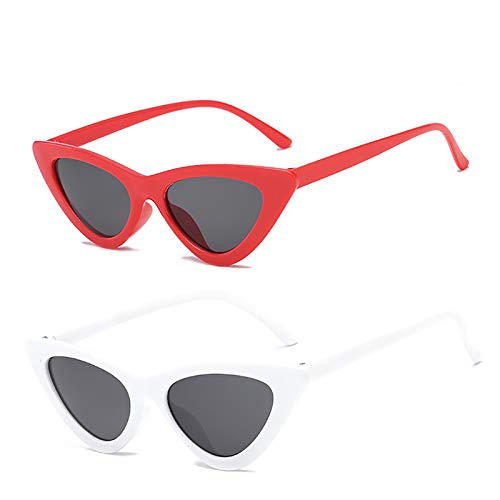 Image of Retro Vintage Narrow Cat Eye Sunglasses for Women Clout Goggles Plastic Frame
