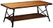 Harper&Bright Designs WF036984DAA 43" Lindor Collection Wood Coffee Table with Metal Legs,Living Room Set/Rustic Brown, 43.3”L x 21.65”W x 18.34”H,