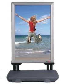 Kundenstopper Aus Aluminium – Für Plakate 50x70 Cm (DIN B2) – Beidseitig Bestückbar – Inkl. Antireflexfolien