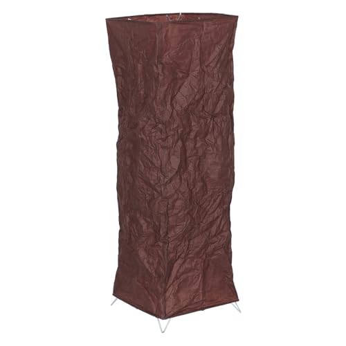 SHINEOFI Abat-Jour Pliable en Papier de Riz Japonerie pour Lampadaire 125 CM Couleur Marron Style Minimaliste Éclairage Doux pour Salon et Bureau Abat-Jour...