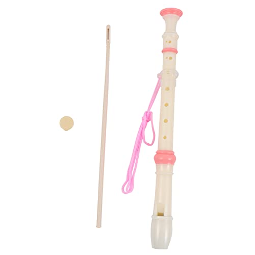 Vaguelly 1 Set Soprano Recorder Clarinet Instrument with Cleaning Rod for Beginners Smooth Surface Safe Material for Music Learning and Development