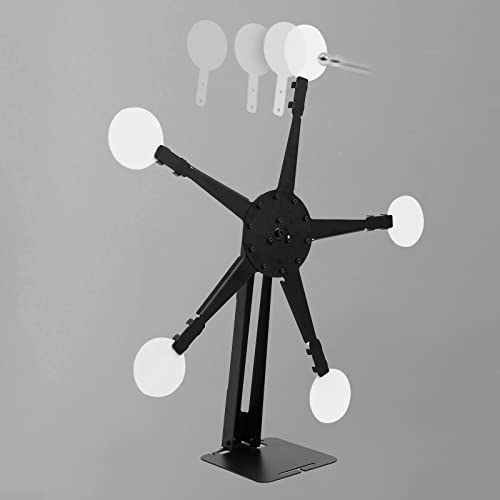 Atflbox Resetting And Rotate The Metal Shooting Target Stand With 5 Steel Plates For Pistol Airsoft Bb Guns (Star Plus) #TOP3