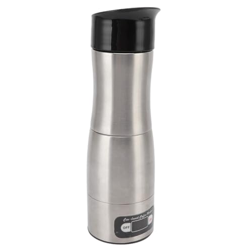 KIMISS Cafetera para Camión 12 24V Acero Inoxidable 304 y Abs 12V Coffeehine Cafetera Eléctrica Cafetera Portátil para Viajes en Automóvil Coffeehine con Cigarrillo de 12V 24V