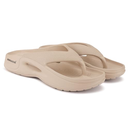 Image of BERSACHE Lightweight Stylish Flip Flop with Sole for Men (Grey)