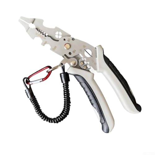 Besttoolifes Pinza spellafili multifunzione a gomito e strumento di crimpatura per elettricisti, tagliacavi pesanti e pinze industriali per cablaggio, fai da te e riparazioni domestiche (b)