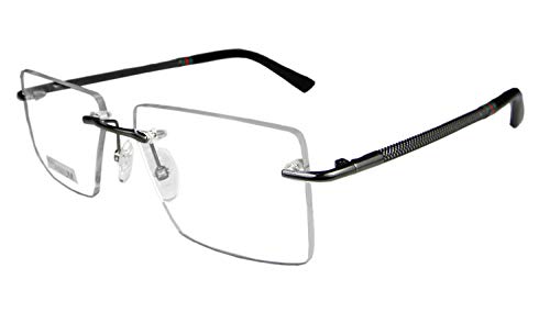 Image of Circleperson Rimless Pure Titanium Eyeglasses frames Square Light Weight