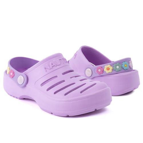 Image of Nautica Kids Clog Sandals - Slip-On Lightweight Water Shoes with Adjustable Heel Strap - Comfortable EVA Slip-Resistant Clogs for Boys & Girls - Toddler & Youth Sizes