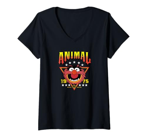 T-shirt Animal Muppets col v femme vêtement Disney vintage pour fan de musique et de mode