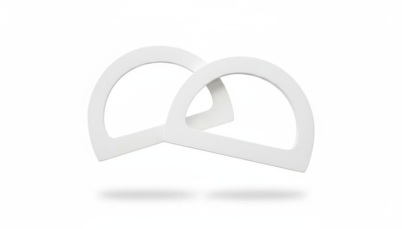 Trend N Trade Big D Wooden Handle for Macrame Purse/Bag Making (1 Pair) White Colour-image-30