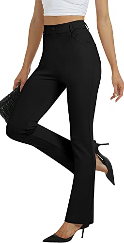image for MoFiz Womens Slacks Black Slacks Women Black Dress Pants Womens Trouse