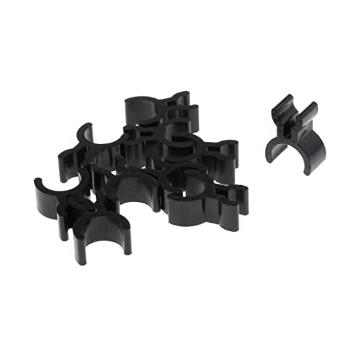 Almencla 10 x Bleistiftklammer für Trompete Horn Waldhorn, Trompeten-Clip, Stifthalter, Notenhalter, Metall, Schwarz, BLASINSTRUMENTE
