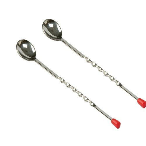 PMJ Enterprises SSSilverware Stainless Steel Bar Spoon -Set of 2 Pieces