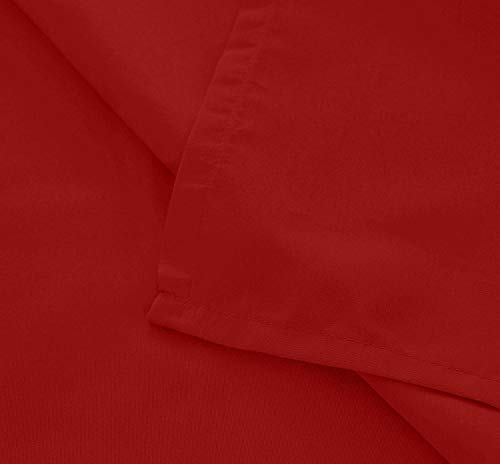 Image of 1800 Brushed Microfiber Solid Flat Soft and Breathable Double BedSheet with 2 Pillow Cover- Burgundy