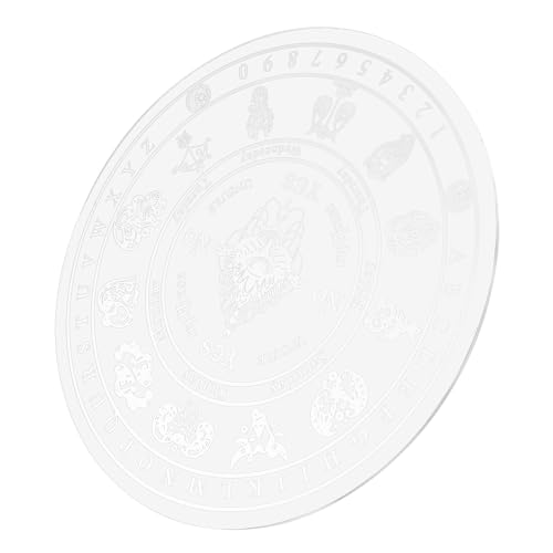 TOYMYTOY アクリル製彫刻模様の振り子占いボード 耐久性素材使用 ホームデコと祭壇用品に パーティーデスクトップ用ウィッカ占術ツール