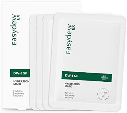 EASYDEW EGF Facial Mask Skin Care, Collagen Strengthen Skin Barrier for Fine Lines and Wrinkles, Korean Beauty Favorite, All Skin Types, Hydration, 4 Pack